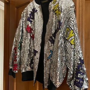 Gold, metallic jacket, size small